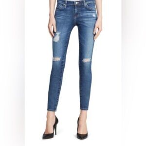 AG Adriano Goldschmied Women's Distressed Blue Skinny Jeans